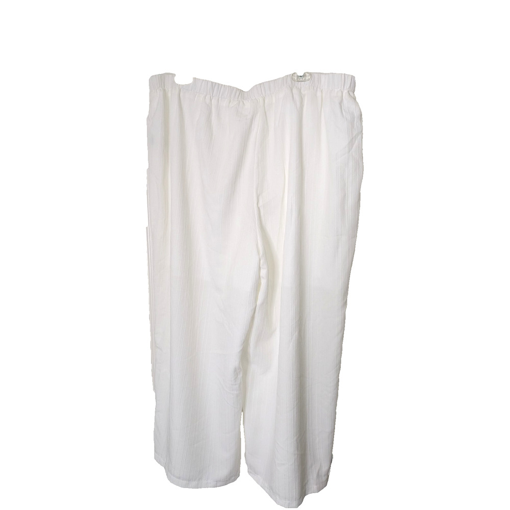 Womens 2 Piece Lounge Set White Gold Trim 4XL Top Pants - Picture 4 of 12